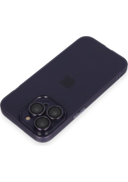 Iphone 14 Pro Max Kılıf Luko Lens Silikon - Derin Mor Bstmy