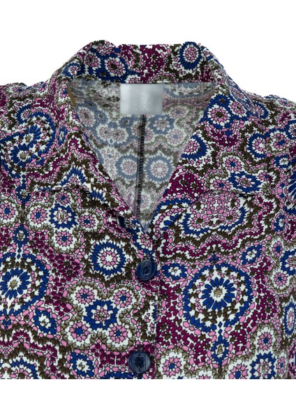 Kadın Klasik Boydan Anne Elbise Yazlık Mevsimlik Dokumakumaş Papatyam Desenli Vatkalı Robalı