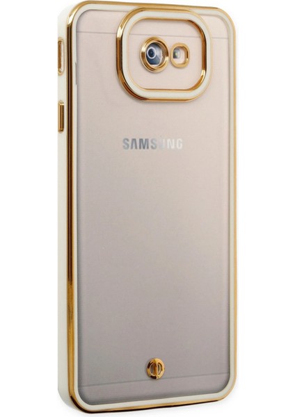 Samsung Galaxy J7 Prime Kılıf Liva Lens Silikon - Beyaz Bstmy