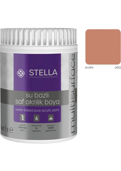 Su Bazlı Saf Akrilik Boya Pudra RAL-3012