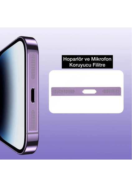 Iphone 16PRO-16 Promax Çöl Titanyum Toz ve Kir Önleyici Filtre Mikrofon , Hoparlör, Şarj Koruma