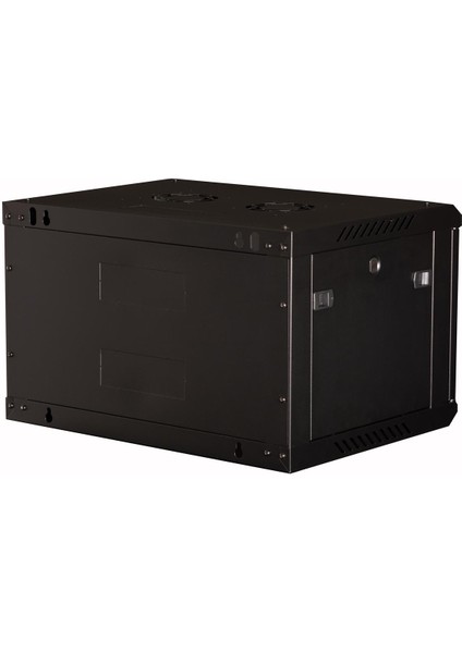 6u 19" Duvar Tipi Rack Kabinet – Genişlik: 600 mm | Derinlik: 450 mm – Siyah (Demonte)