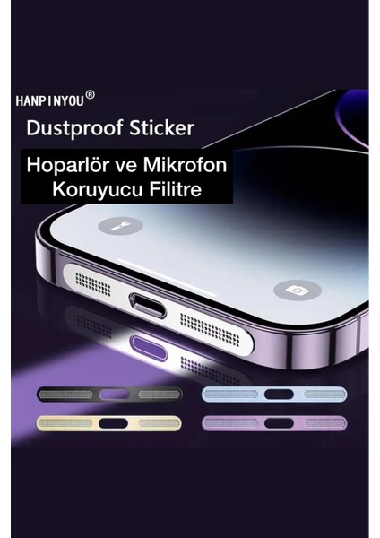 Iphone 16PRO-16 Promax Çöl Titanyum Toz ve Kir Önleyici Filtre Mikrofon , Hoparlör, Şarj Koruma