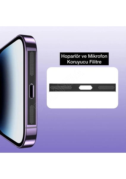 Iphone 16PRO-16 Promax Çöl Titanyum Toz ve Kir Önleyici Filtre Mikrofon , Hoparlör, Şarj Koruma