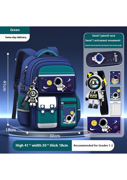 Çocuk Okul Çantası Öğrenci Okul Çantası Büyük Kapasiteli Yük Azaltma Astronot Sırt Çantası (Yurt Dışından)
