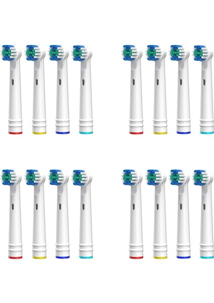 16'Li Elektrikli ve Şarjlı Diş Fırçası Kafası Oral B ile Uyumlu