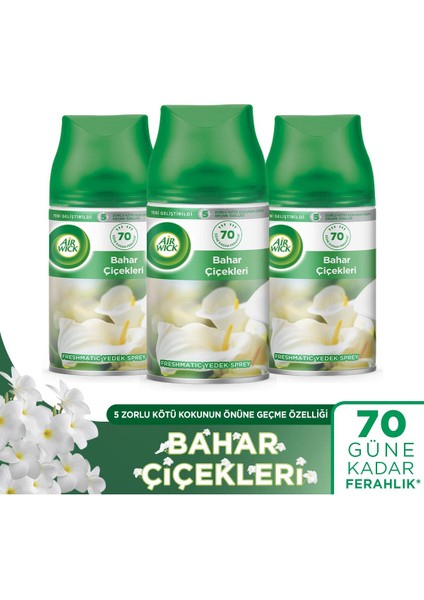 Oda Kokusu Freshmatik, Otomatik Sprey Makine Yedek Bahar Çiçekleri 3X250 ml