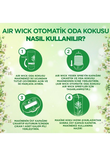Oda Kokusu Freshmatik, Otomatik Sprey Makine Yedek Bahar Çiçekleri 3X250 ml