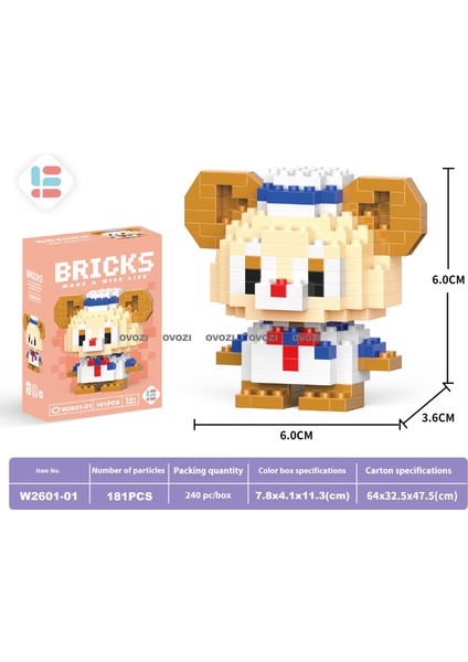 Karikatür Puzzle Yapı Taşı Eğitici Oyuncaklar (Yurt Dışından)