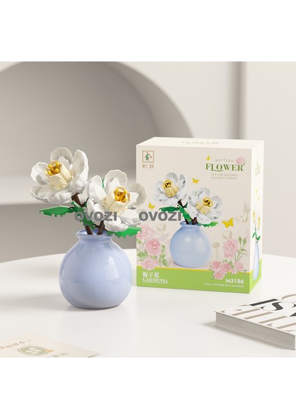 Çiçek Vazosu Yapı Taşı Oyuncakları (Yurt Dışından)