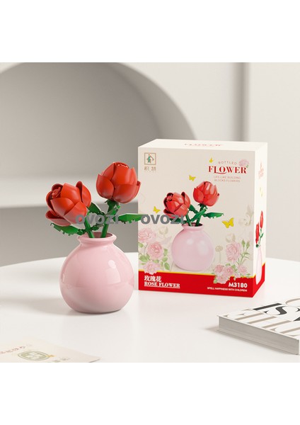 Çiçek Vazosu Yapı Taşı Oyuncakları (Yurt Dışından)