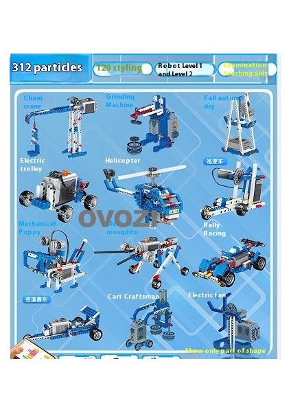 Bilim ve Teknoloji Puzzle Yapı Taşları Uzaktan Kumandalı Mekanik Oyuncaklar (Yurt Dışından)