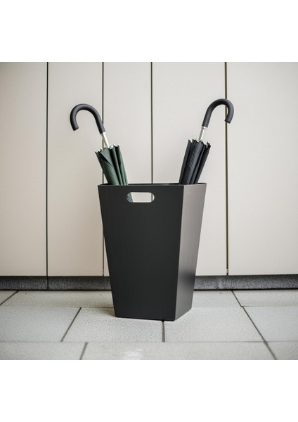 Terraguard Metal Şemsiyelik Paslanmaz - 35.5cm (Kıvırcık Paspas Dahil)Siyah
