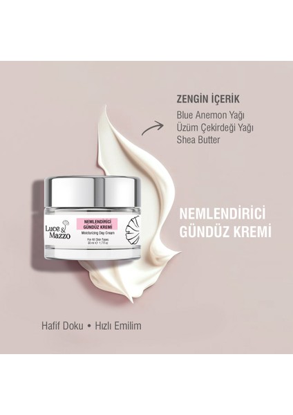 Vitamin Destekli Doğal Nemlendirici Gündüz Kremi 50 ml - Derin Nem