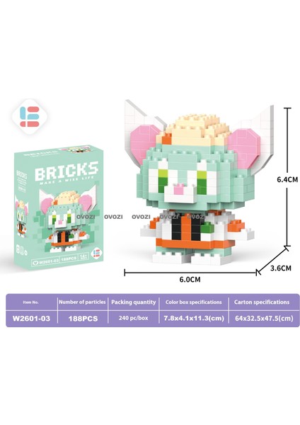 Karikatür Puzzle Yapı Taşı Eğitici Oyuncaklar (Yurt Dışından)