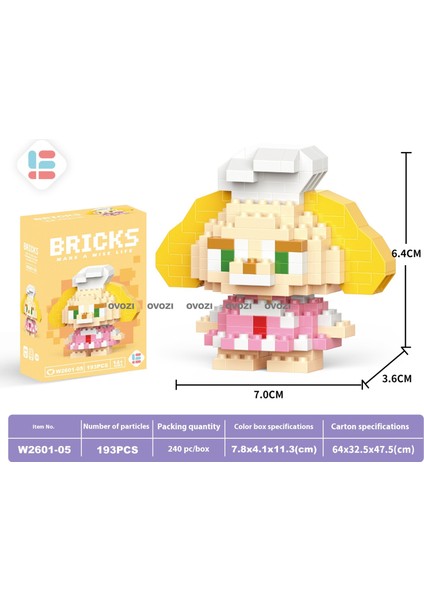 Karikatür Puzzle Yapı Taşı Eğitici Oyuncaklar (Yurt Dışından)