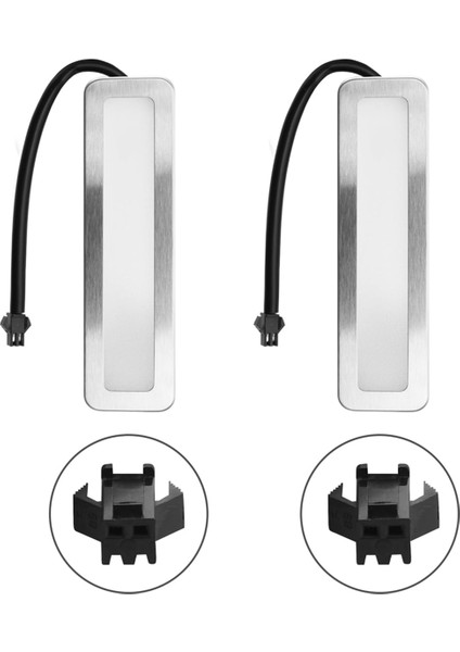 Davlumbaz Ampulleri, 120MM LED Ocak Işığı 1.5W Dikdörtgen Duman Havalandırma Lambası, Dc 12V Beyaz Sm Soket-Dişi-Buzlu (Yurt Dışından)