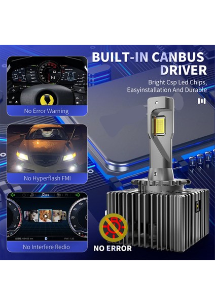 2 Adet D3S LED Farlar Hıd Canbus Otomatik Ampuller 1:1 Turbo Otomatik Ampul Araba Lambası Xenon Tak ve Çalıştır (Yurt Dışından)