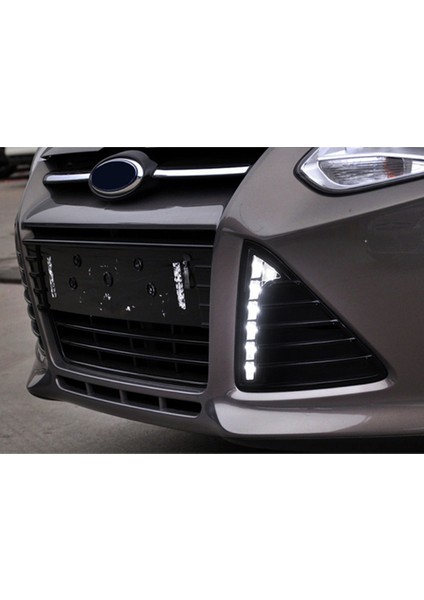 Ford Focus 3 Mk3 2012-2014 Drl Aksesuarları Için Araba LED Gündüz Farı Sis Lambası (Yurt Dışından) indirimleri