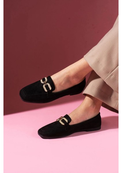 Kadın Süet Toka Detaylı Loafer Babet fiyatları