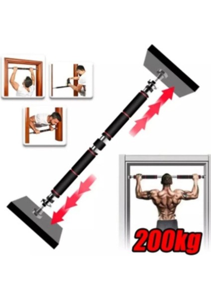 Barfiks Çubuğu 60-100 cm Çift Uzun Süngerli Ayarlanabilir Barfiks Çekme Demiri Barfiks Aleti