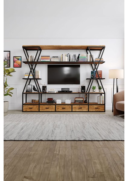 Çiğdem V2 Tv Ünitesi – %100 Gerçek Ağaç