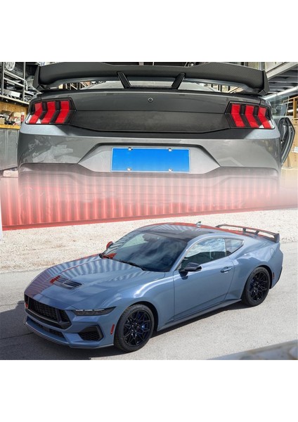 Ford Mustang S650 Gt Dark Horse Ecoboost Gt 2024 2025 Karbon Fiber Aksesuarlar Için Araç Arka Stop Lambası Kapağı Döşemesi (Yurt Dışından)