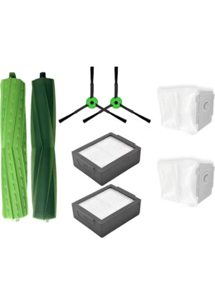 Irobot Roomba Combo J7+ J9+ Süpürme Robotu Temizleyici Parçaları Için 8 Adet Yedek Ana Yan Fırça Paspas Filtresi (Yurt Dışından)