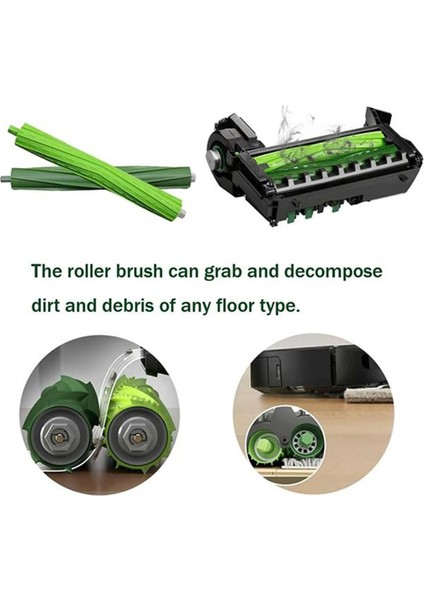 Irobot Roomba Combo J7+ J9+ Süpürme Robotu Temizleyici Parçaları Için 8 Adet Yedek Ana Yan Fırça Paspas Filtresi (Yurt Dışından)