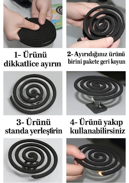 10’lu Doğal Esansı Sineksavar Set Yavaş Yanan, Iç Içe Geçmeli Spiral Tütsü – Etkili Koruma Dış Mekan fiyatları