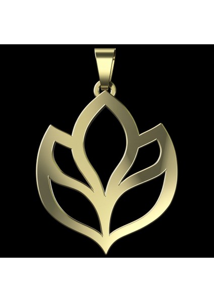 8 Ayar Altın Kolye Ucu Taç Yaprağı GM4845 1 gr