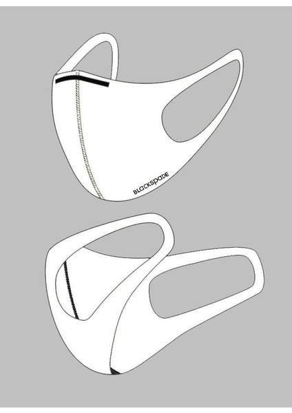 Unisex Koruyucu Maske Beyaz S