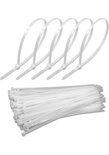 Beyaz Kablo Bağı Paketi (Plastik Kelepçe) 100 x 2,5 mm 100 Adet