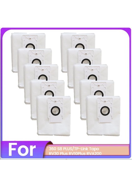 10 Adet Toz Torbası Seti Tp Link Tapo RV30 Plus RV10 360 S8 Plus Plus RVA200 Elektrikli Süpürge Aksesuarları Yedek (Yurt Dışından)