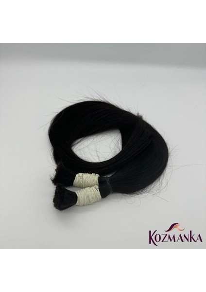 Rus ve Özbek Saçları - Koyu Kestane 100 gr 75 cm