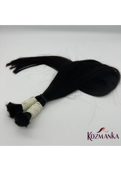 Rus ve Özbek Saçları - Koyu Kestane 100 gr 75 cm