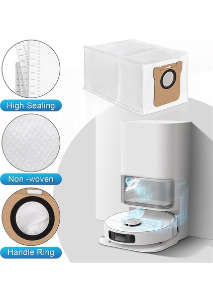 Dream L10S Ultra/ L10 Ultra, Yedek Parçalar Ana Yan Fırçalar Hepa Filtreler Mop Bez Toz Torbaları (Yurt Dışından)