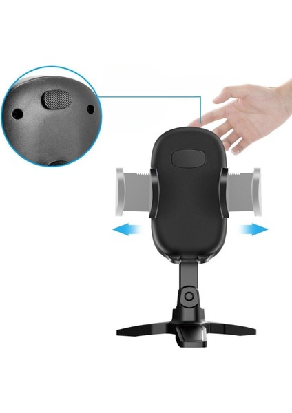 Masaüstü Telefon Standı 360 Derece Dönebilen Başlıklı Ayaklı Telefon Tripodu