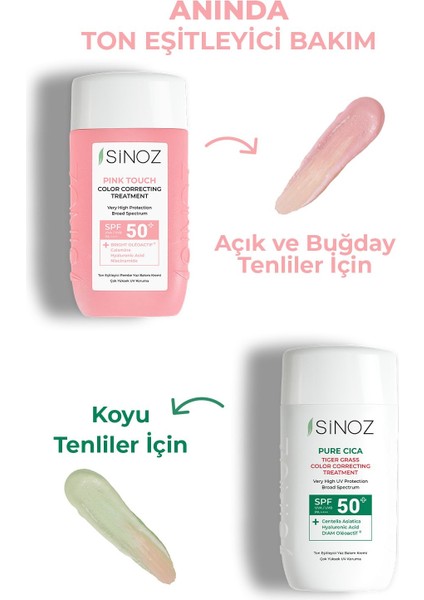 Pink Touch Anında Ton Eşitleyici Onarıcı Nemlendirici Pembe Yüz Güneş Kremi Spf50 indirimleri