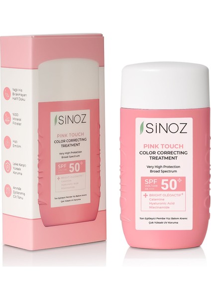 Pink Touch Anında Ton Eşitleyici Onarıcı Nemlendirici Pembe Yüz Güneş Kremi Spf50