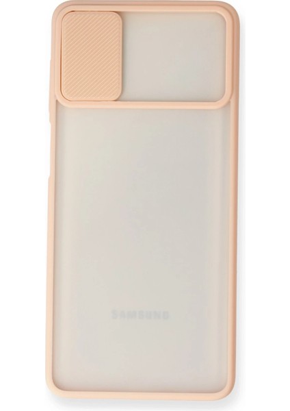 Samsung Galaxy M51 Kılıf Palm Buzlu Kamera Sürgülü Silikon - Pembe Bstmy