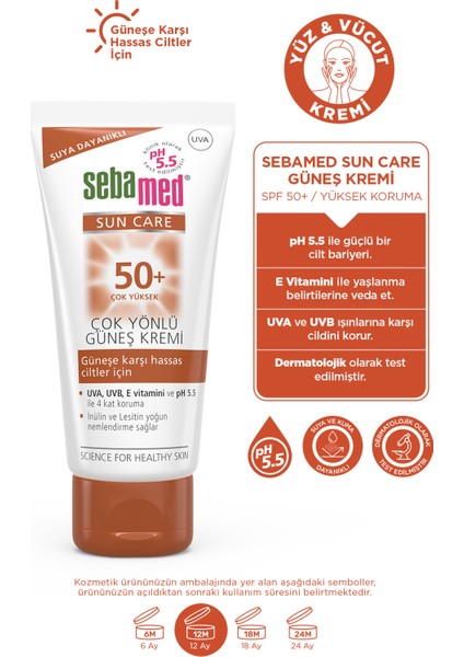 Sun Care 50 Spf Yüksek Koruma Çok Yönlü Güneş Kremi 50 ml X2 Set- Çanta Hediyeli