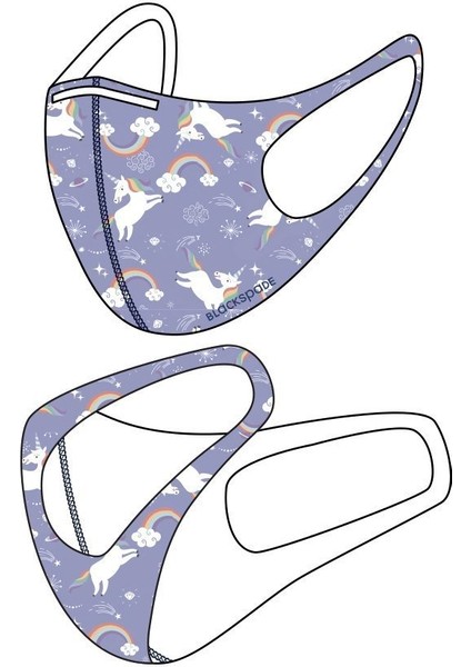 Çocuk Koruyucu Maske Unicorn Desen S1