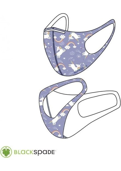 Çocuk Koruyucu Maske Unicorn Desen S1
