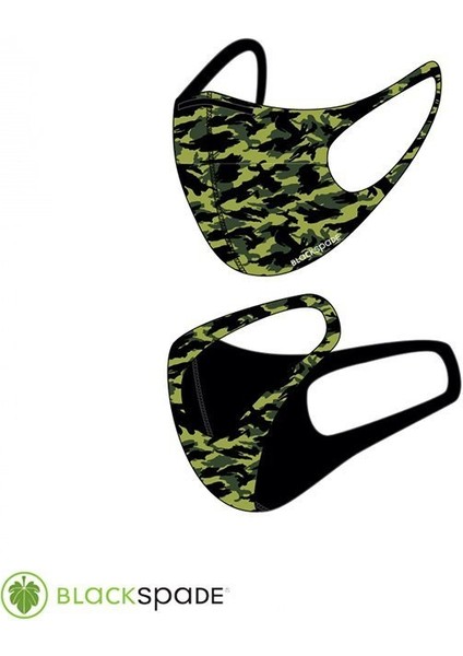 Çocuk Koruyucu Maske Yeşil Kamo S1