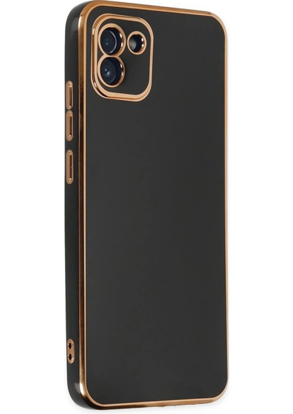 Samsung Galaxy A03 Kılıf Volet Silikon - Siyah Bstmy