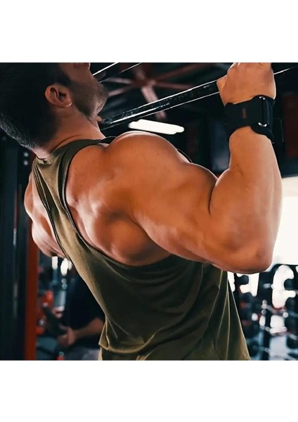 2 Adet Ağırlık Kaldırma Kancası Tutma Yardımcısı Bar Fitness Bilekliği Lifting Hooks Straps