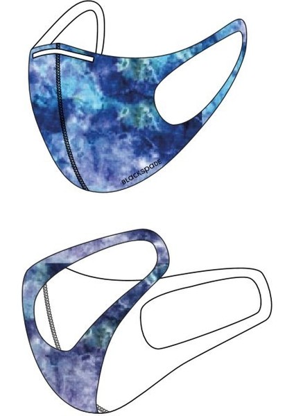 Unisex Koruyucu Maske Mermer Desen S