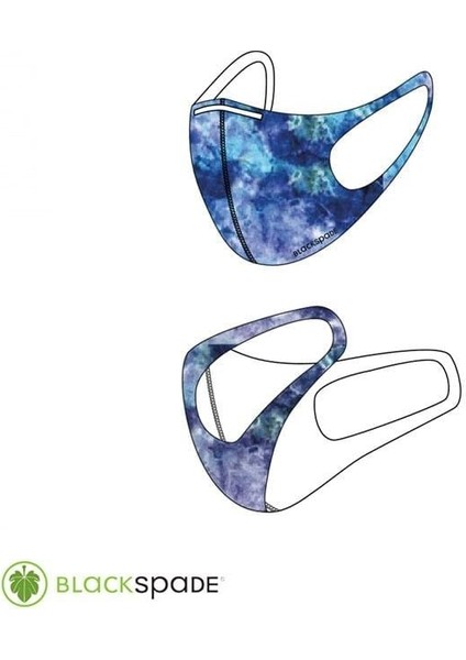 Unisex Koruyucu Maske Mermer Desen S