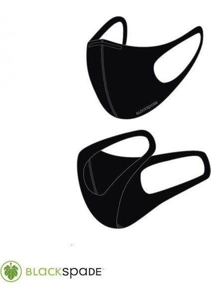Unisex Koruyucu Maske Siyah S